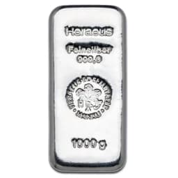 1 Kilo Silver Bar - Different Manufacturers — Reverse thumbnail