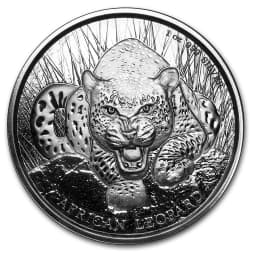 2017 1 oz .999 Silver African Leopard Republic of Ghana 100 Cedi (Error Coin) — Reverse thumbnail