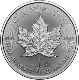 1 oz Canadian Silver Maple Leaf Coin — Obverse thumbnail