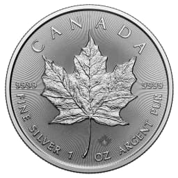 1 oz Canadian Silver Maple Leaf Coin — Reverse thumbnail