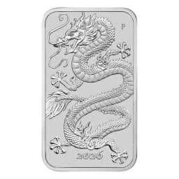 1 oz Dragon Rectangular Silver Coin 2026 — Obverse thumbnail