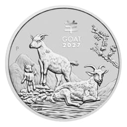 1 oz Lunar III Goat Silver Coin 2027 — Obverse thumbnail