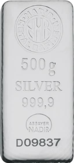 500g Silver Bar Nadir Metal Rafineri — Obverse thumbnail