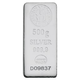 500g Silver Bar Nadir Metal Rafineri — Reverse thumbnail