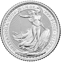 1/4 oz Britannia Charles III Silver Coin 2026 — Combined view thumbnail