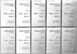 10 x 10g CombiBar Silver Valcambi — Reverse thumbnail