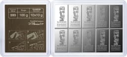 10 x 10g Silver CombiCoin Valcambi — Obverse thumbnail