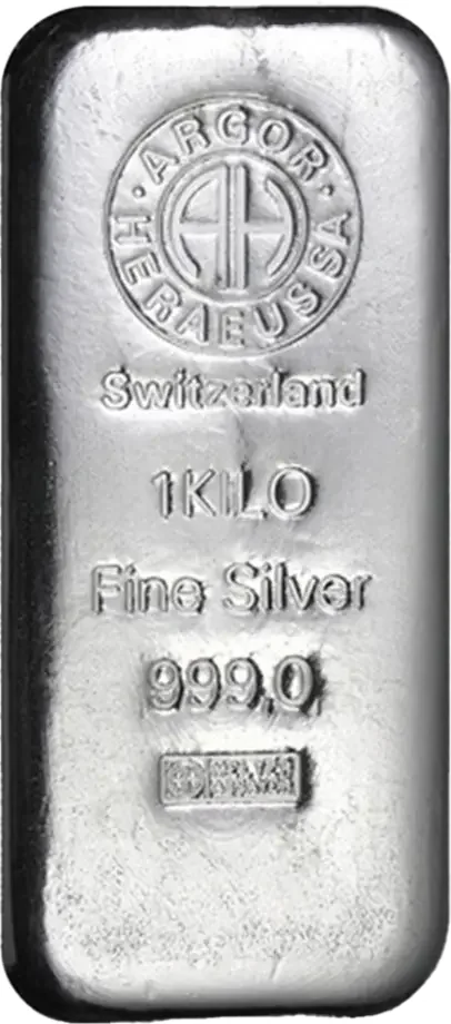 1 Kilo Silver Bar | Argor-Heraeus