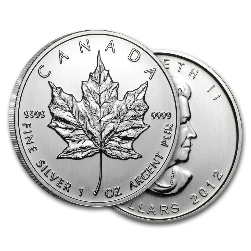 2012 1oz 9999 Canadian Silver Maple Leaf $5 Coin