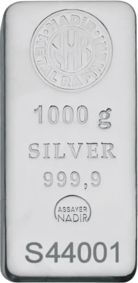 1 Kilo Silver Bar | Nadir Metal Rafineri