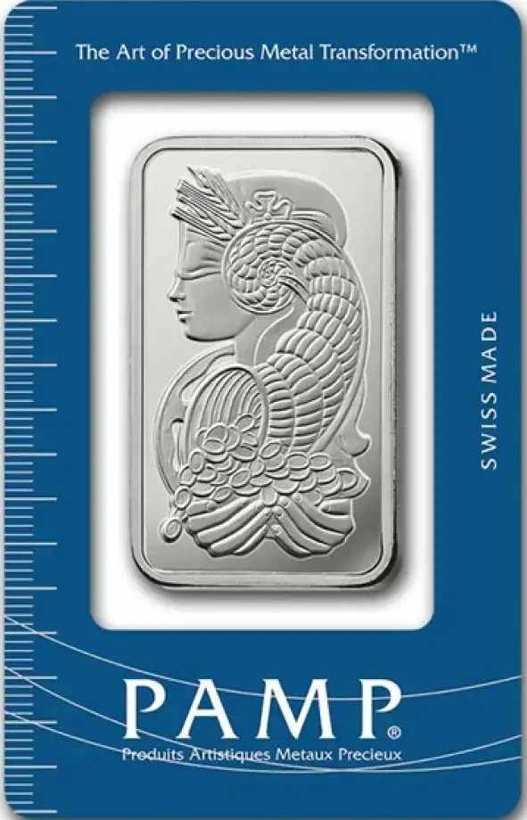 1 oz PAMP Lady Fortuna Silver Bar