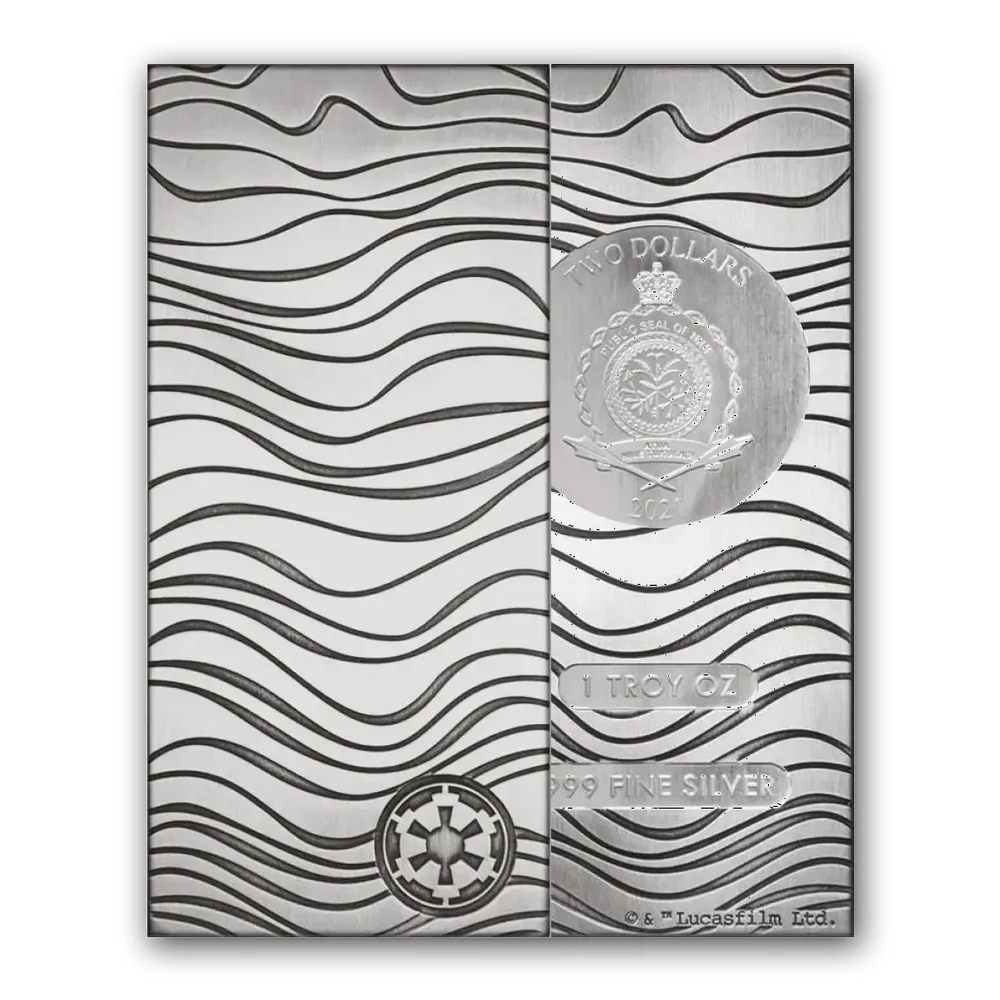 1oz .999 Silver Star Wars Mandalorian Beskar $2 Bar