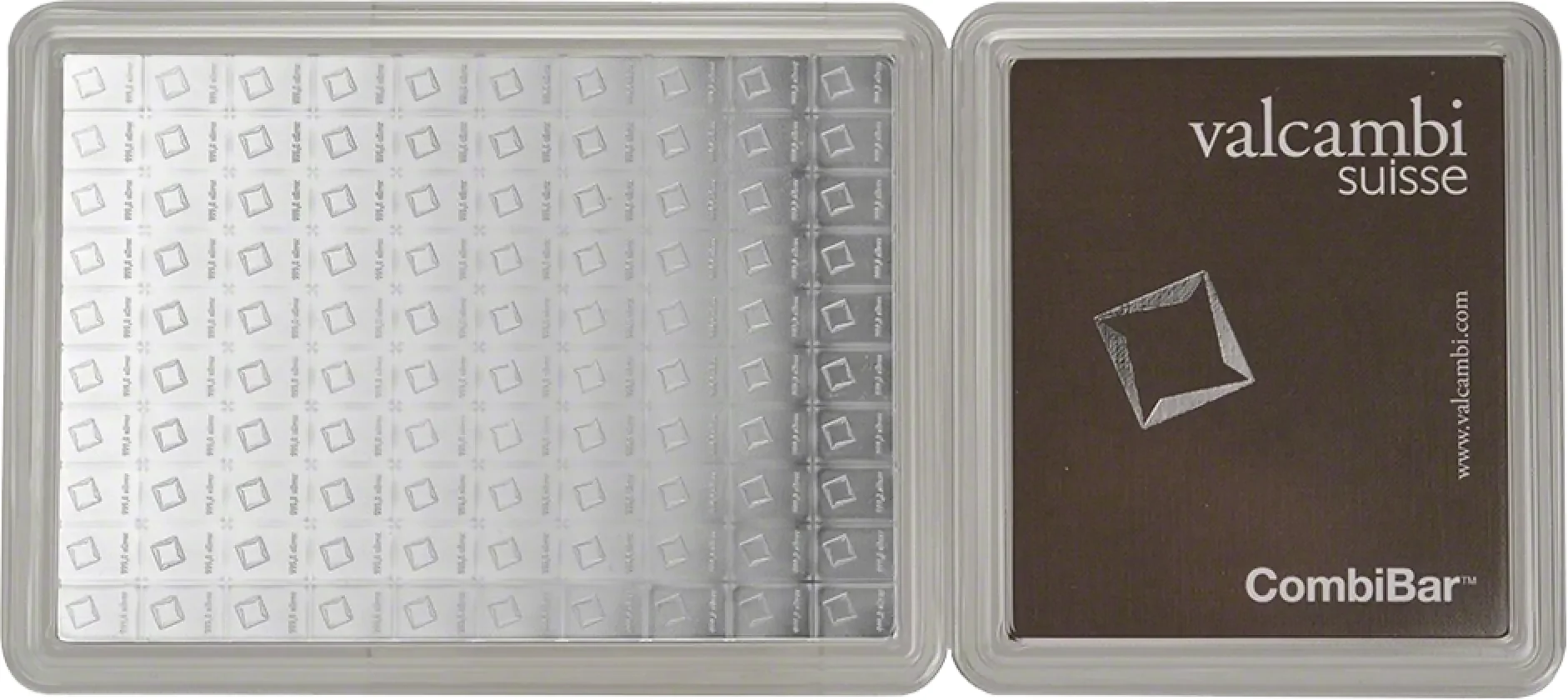 100 x 1g CombiBar Silver Valcambi